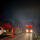 Persecución. Tras la persecución el auto quedó volcado en la vía, el adolescente se encontraba en la parte trasera del vehículo desorientado.