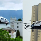 El modelo EH216-S de EHang realiza vuelos turísticos en China, marcando el inicio de la era comercial de los taxis aéreos