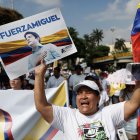 Fotografía de una movilización a favor del senador Miguel Uribe Turbay en Cali (Colombia).