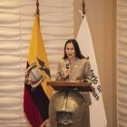 La ministra de Energía, Inés Manzano, en una rueda de prensa.