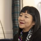 La autora presentó su primera novela, "La voz de las piedras" en la capital.