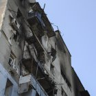Estragos de un bombardeo en Odesa, Ucrania.