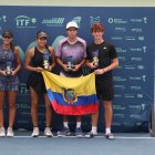 Ana Játiva, Felipe Wright y Juan Fernando Salvador tras las finales.