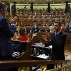 Fotografía de archivo del presidente del Gobierno, Pedro Sánchez, durante el pleno del Congreso de los Diputados.