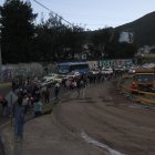 El 25 de julio, los vecinos realizaron un plantón en la zona donde se construye el intercambiador.