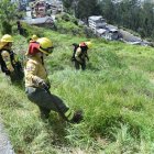 Son 1.200 Bomberos que se están desplegando para los trabajos de limpieza y lineas de contención.