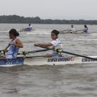 Las hermanas Quiroz en plena acción de sus entrenamientos.