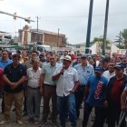 Un grupo de arroceros se reunieron el domingo 3 de agosto de 2025 en Babahoyo.