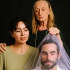 Los 3 personajes principales de la obra de teatro, Aura, del director Eduardo Muñoa