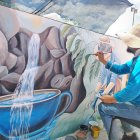 En murales se plasman detalles de las bellezas naturales que tiene El Arenal, zona de Loja que busca ser referente turístico.