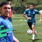 Kendry Páez durante su entrenamiento con el Racing de Estrasburgo del martes 5 de agosto.