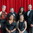 La soprano María Fernanda Argotti, la mezzosoprano Andrea Cóndor, el tenor Jorge Cassis y el barítono Olmes Nogales (integrantes de la Escuela Líric