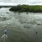 Esta vista aérea muestra un área degradada de la selva amazónica, cerca de la tierra indígena Koatinemo, en el estado de Pará, Brasil, el 12 de junio de 2025.