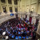 Vista general de archivo de una sesión de la cámara de Senadores en el Congreso de la Nación en Buenos Aires (Argentina).