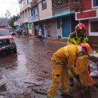 En Sangolquí se registró el desbordamiento del río Santa Clara.