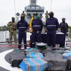 La fuerza pública de Ecuador ha tenido una histórica incautación de droga.