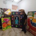 Artista. La artista colombiana tiene su taller en la ciudad de Ambato.