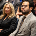 María de los Ángeles Rodríguez, vocal de los empleadores; y Edgar Lama, presidente del Consejo Directivo del IESS.