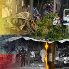 Vehículos incendiados y heridos tras el atentado en Cali, Colombia.