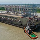 La barcaza Murat Bey tiene capacidad para generar hasta 99 megavatios de energía térmica.