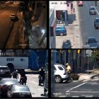 En un vehículo negro se transportaban los hombres que intentaron robar a residentes de la ciudadela Miraflores, en el norte de Guayaquil.