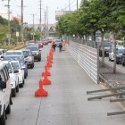 En la avenida del Bombero fue suspendida la obra de construcción de dos pasos a desnivel.