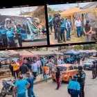 Agentes metropolitanos liberan aceras en Hospital Monte Sinaí de Guayaquil.