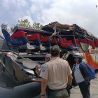 El choque de un bus y un tráiler dejó un muerto y tres heridos en el siniestro vial registrado el 14 de julio de 2025 en la vía Nobol - Daule.