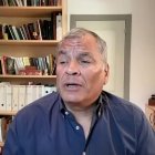 La mayor parte de la transmisión fue Rafael Correa defendiendo la teoría de la tinta transferible.