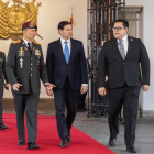 Marco Rubio llegó a Carondelet para mantener una reunión junto a Daniel Noboa.