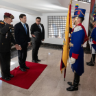 El secretario de Estado de EE.UU. arribó al Palacio de Carondelet para mantener una reunión junto al presidente Daniel Noboa.