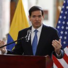El secretario Marco Rubio participó en una rueda de prensa conjunta con la canciller Gabriela Sommerfeld.