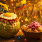 Dos platos típicos de Ecuador son el balón y el encebollado.