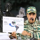 Nicolás Maduro durante el acto de activación operativa de la Milicia Nacional Bolivariana, mientras critica acciones de EE.UU.