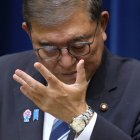 El primer ministro japonés Shigeru Ishiba durante la conferencia de prensa en la que confirmó su dimisión.