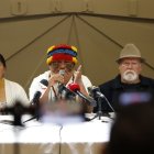 El presidente de la Conaie, Marlon Vargas, anunció la postura oficial de la organización que lidera frente a la consulta popular.