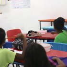 Menores asisten a clases en una estancia infantil en el municipio de Tapachula en Chiapas (México).