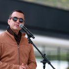 Daniel Noboa cumple agenda en Cuenca desde el jueves 11 de septiembre. La mañana de este vidernes 12 tuvo una entrevista radial.