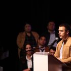 Daniel Noboa durante su visita a Cuenca.