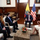 El presidente Daniel Noboa se reunió con el secretario e Estado de Estados Unidos el pasado 4 de septiembre de 2025.