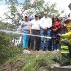 La comunidad recibió una capacitación previa por parte del personal técnico de Cuerpo de Bombaros.