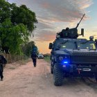 Sinaloa. Agentes de la Policía Estatal patrullan durante una operación contra el crimen organizado en el campo agrícola San Pedro, en el municipio de Navolato, estado de Sinaloa.