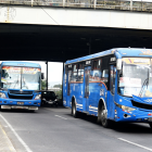Congestión vehicular en la avenida Naciones Unidas, una de las zonas más afectadas este 15 de septiembre en Quito.
