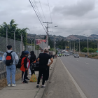 Dos personas fueron detenidas en la protesta contra la eliminación del subsidio al diésel en Cuenca.