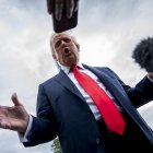 El presidente de Estados Unidos, Donald Trump, habla con la prensa en la Casa Blanca, en Washington, DC, EE. UU., el 16 de septiembre de 2025.