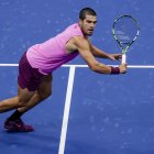 Carlos Alcaraz durante el Us Open, último torneo que se proclamó campeón.