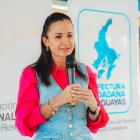 La prefecta del Guayas, Marcela Aguiñaga, respondió  a las declaraciones de Luisa González, presidenta del movimiento Revolución Ciudadana.