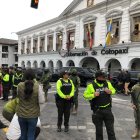 El plantón en Cotopaxi exigió insumos médicos para pacientes renales.