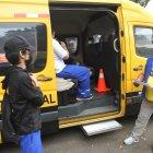 Una unidad de expreso escolar que ofrece el servicio en Guayaquil.