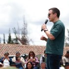 El presidente de la República, Daniel Noboa, participó el 17 de septiembre de la entrega de 70.000 bonos raíces y 100 tractores.